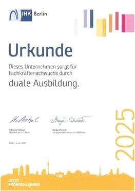 Duales Studium Urkunde